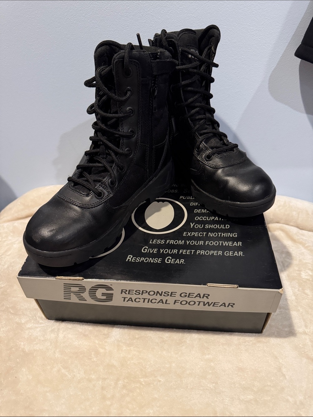 Response Gear 1061 Side Zip II BLK Men’s tactical combat bootlace-up NEW IN BOX